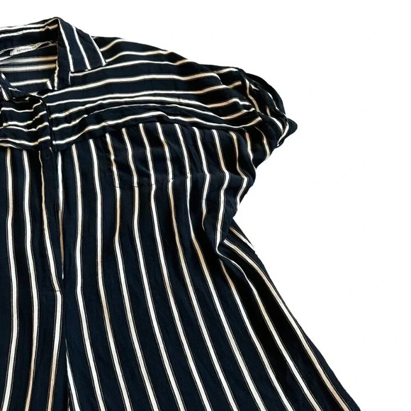 Faithfull The Brand Black White Striped Romper Shorts One Piece Size XS Women's - Picture 5 of 12